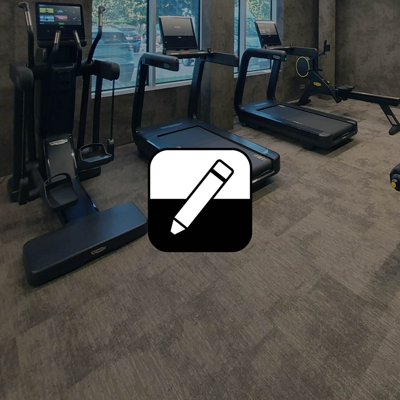 Ntgrate colourful woven flooring for gym and wellness